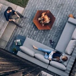 Höfats TRIPLE 65 Feuerschale - Corten-Stahl Ø 65cm Schwarz -Deutschland Wellness Gart Verkaufs-Shop 1061932 3