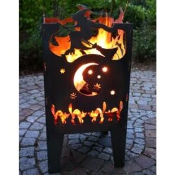 SvenskaV Hexe Feuerkorb Rohstahl 35,5x37,0x75 Cm -Deutschland Wellness Gart Verkaufs-Shop 1094030 6