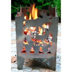 SvenskaV Elch Feuerkorb Rohstahl 30,5x32,0x47cm -Deutschland Wellness Gart Verkaufs-Shop 1094118 5