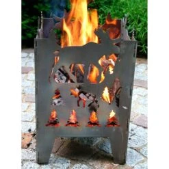 SvenskaV Elch Feuerkorb Rohstahl 30,5x32,0x47cm -Deutschland Wellness Gart Verkaufs-Shop 1094118 6
