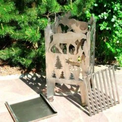 SvenskaV Elch Feuerkorb Rohstahl 35,5x37,0x75 Cm -Deutschland Wellness Gart Verkaufs-Shop 1094129 3