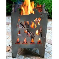 SvenskaV Elch Feuerkorb Rohstahl 35,5x37,0x75 Cm -Deutschland Wellness Gart Verkaufs-Shop 1094129 6