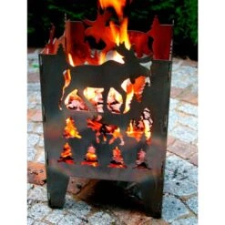 SvenskaV Elch Feuerkorb Rohstahl 35,5x37,0x75 Cm -Deutschland Wellness Gart Verkaufs-Shop 1094129 7