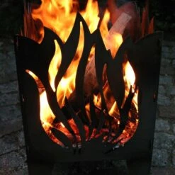 SvenskaV Flamme Feuerkorb Rohstahl 30,5x32,0x47cm -Deutschland Wellness Gart Verkaufs-Shop 1094140 6