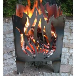 SvenskaV Flamme Feuerkorb Rohstahl 35,5x37,0x75 Cm -Deutschland Wellness Gart Verkaufs-Shop 1094151 3