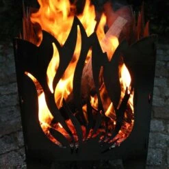 SvenskaV Flamme Feuerkorb Rohstahl 35,5x37,0x75 Cm -Deutschland Wellness Gart Verkaufs-Shop 1094151 7