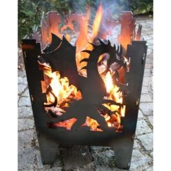 SvenskaV Drache Feuerkorb Rohstahl 35,5x37,0x75 Cm -Deutschland Wellness Gart Verkaufs-Shop 1094184 6