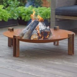 SvenskaV Space Design-Feuerschale Ø58x20cm Rohstahl -Deutschland Wellness Gart Verkaufs-Shop 1094228 5