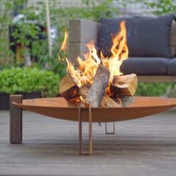 SvenskaV Space Design-Feuerschale Ø58x20cm Rohstahl -Deutschland Wellness Gart Verkaufs-Shop 1094228 6