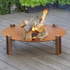 SvenskaV Space Design-Feuerschale Ø58x20cm Rohstahl -Deutschland Wellness Gart Verkaufs-Shop 1094228 7