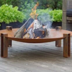 SvenskaV Space Design-Feuerschale Ø58x20cm Rohstahl -Deutschland Wellness Gart Verkaufs-Shop 1094228 9