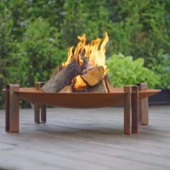 SvenskaV Space Design-Feuerschale Ø80x22cm Rohstahl -Deutschland Wellness Gart Verkaufs-Shop 1094250 3