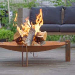 SvenskaV Space Design-Feuerschale Ø80x22cm Rohstahl -Deutschland Wellness Gart Verkaufs-Shop 1094250 6