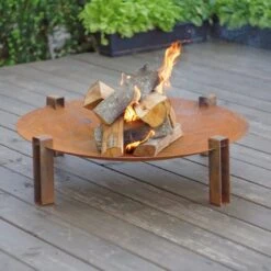 SvenskaV Space Design-Feuerschale Ø80x22cm Rohstahl -Deutschland Wellness Gart Verkaufs-Shop 1094250 7