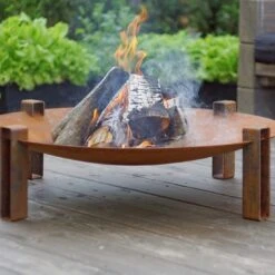 SvenskaV Space Design-Feuerschale Ø80x22cm Rohstahl -Deutschland Wellness Gart Verkaufs-Shop 1094250 8