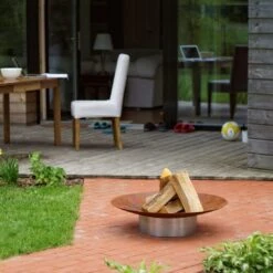 SvenskaV Grace Design-Feuerschale Ø58 X13,6cm Edel/Rohstahl -Deutschland Wellness Gart Verkaufs-Shop 1094272 5
