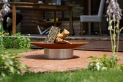 SvenskaV Grace Design-Feuerschale Ø58 X13,6cm Edel/Rohstahl -Deutschland Wellness Gart Verkaufs-Shop 1094272 6