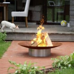 SvenskaV Grace Design-Feuerschale Ø80 X20cm Edel/Rohstahl 10 SvenskaV Grace Design-Feuerschale Ø80 X20cm Edel/Rohstahl -Deutschland Wellness Gart Verkaufs-Shop 1094294 5