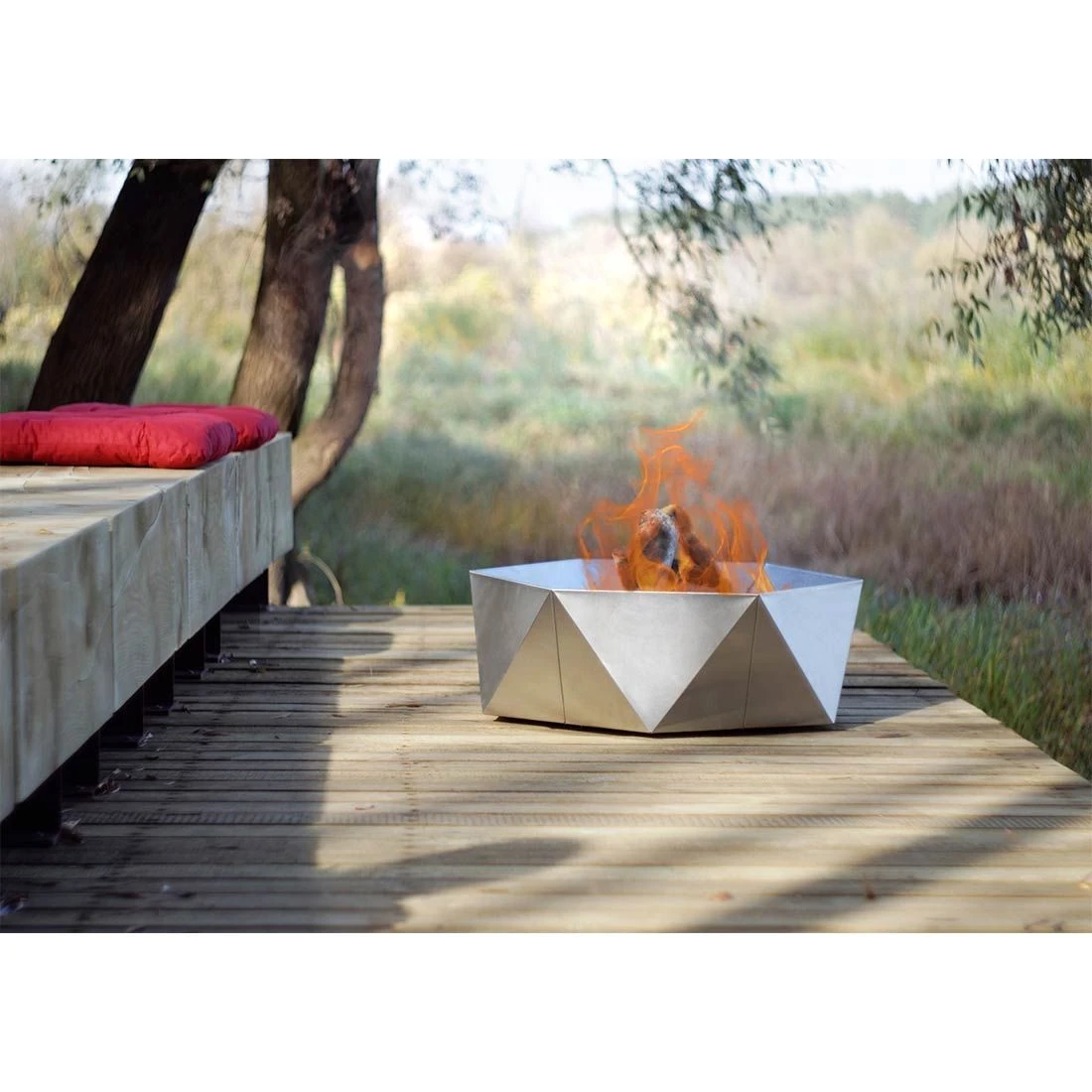 SvenskaV Junda Feuerschale 75x75 Cm Edelstahl 3 SvenskaV Junda Feuerschale 75x75 Cm Edelstahl – Bild 3