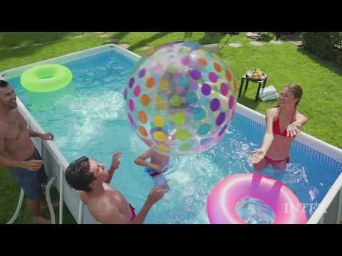 Intex PrismFrame Pool-Set 300x175x80 Cm Grau 1 Intex PrismFrame Pool-Set 300x175x80 Cm Grau