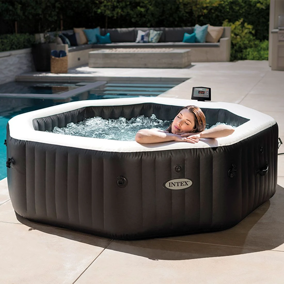 Intex PureSpa Jet + Bubble Deluxe Whirlpool 1.098 L Onyx Black 1 Intex PureSpa Jet + Bubble Deluxe Whirlpool 1.098 L Onyx Black