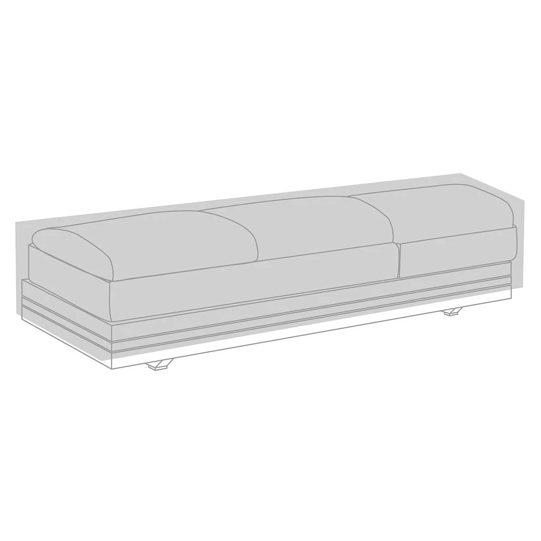 Zebra Cubo Loungehaube 3-Sitzer 201x77x56cm PVC Gewebe Schwarz 3 Zebra Cubo Loungehaube 3-Sitzer 201x77x56cm PVC Gewebe Schwarz – Bild 3