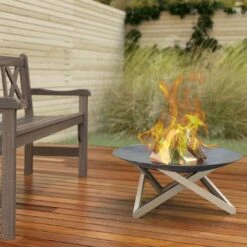 SvenskaV Futura Super XXL Feuerschale Ø80x30cm Edelstahl/Rohstahl Edelstahl/Schwarz -Deutschland Wellness Gart Verkaufs-Shop 1231233 3