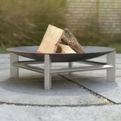 SvenskaV Alpha Super XXL Feuerschale 80x80x22,5cm Edelstahl/Rohstahl Edelstahl/Schwarz 7 SvenskaV Alpha Super XXL Feuerschale 80x80x22,5cm Edelstahl/Rohstahl Edelstahl/Schwarz -Deutschland Wellness Gart Verkaufs-Shop 1231299 3