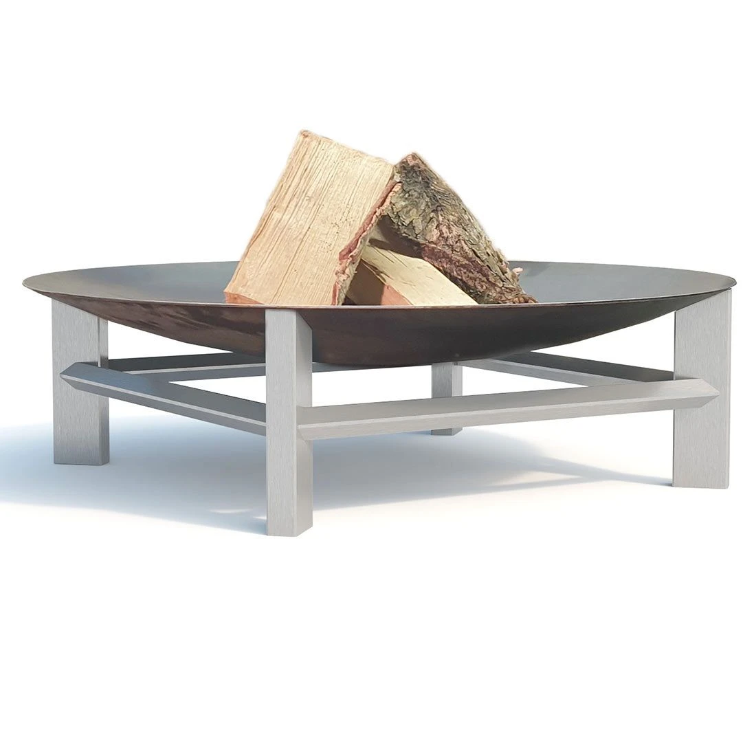 SvenskaV Alpha Super XXL Feuerschale 80x80x22,5cm Edelstahl 2 SvenskaV Alpha Super XXL Feuerschale 80x80x22,5cm Edelstahl – Bild 2