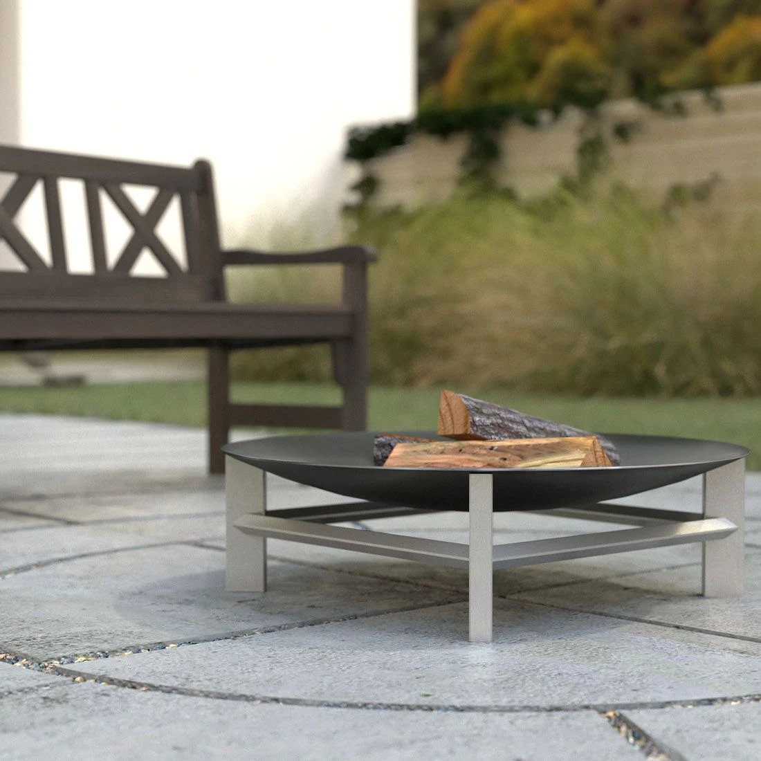 SvenskaV Alpha Super XXL Feuerschale 80x80x22,5cm Edelstahl 4 SvenskaV Alpha Super XXL Feuerschale 80x80x22,5cm Edelstahl – Bild 4