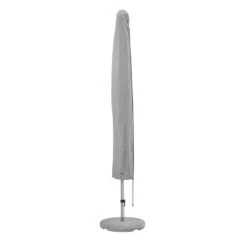 Glatz Piazzino Mittelstockschirm Schutzhülle Mit Stab Und Reißverschluss Hellgrau