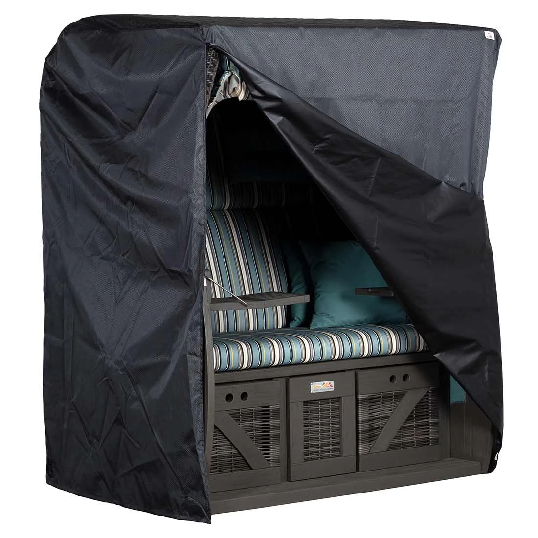 DeVries Amrum XL Strandkorbhaube Polyester-Gewebe Dunkelgrau 1 DeVries Amrum XL Strandkorbhaube Polyester-Gewebe Dunkelgrau