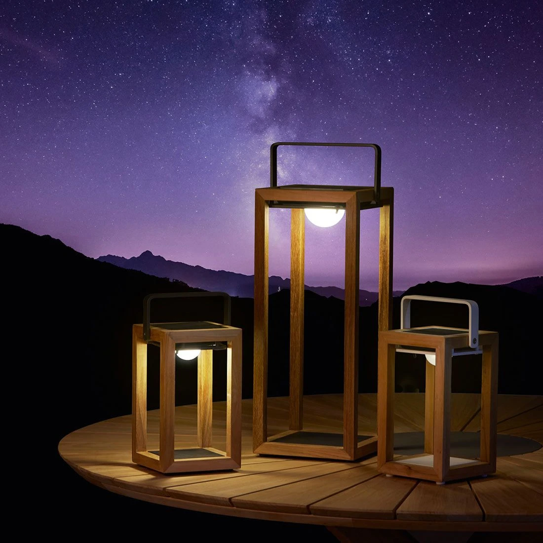 Best Light Solarleuchte 28cm Teak Braun 2 Best Light Solarleuchte 28cm Teak Braun – Bild 2