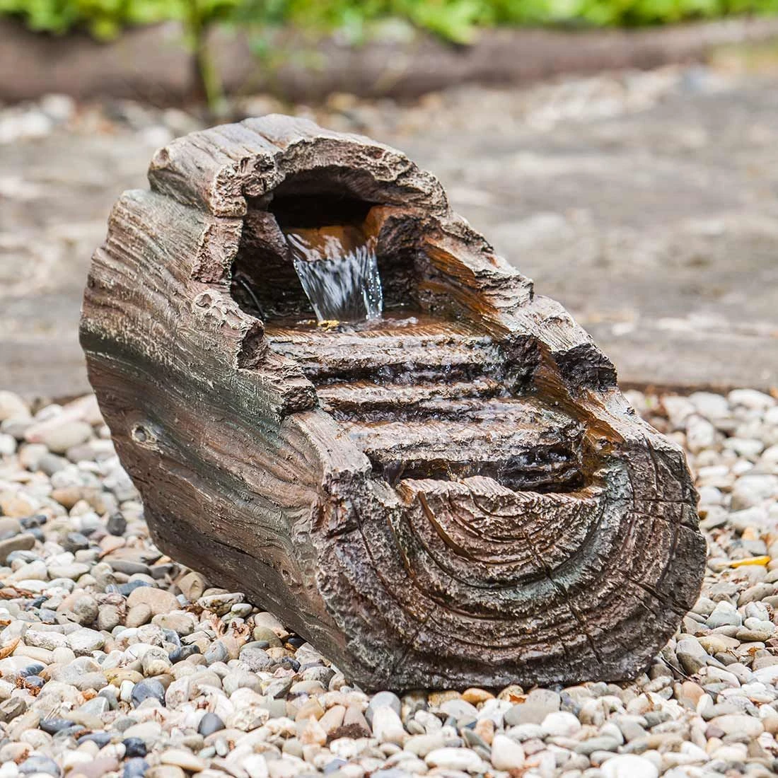 Heissner Baumstamm LED Gartenbrunnen Polyresin 3 Heissner Baumstamm LED Gartenbrunnen Polyresin – Bild 3