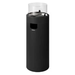 Enders NOVA LED L Gas-Feuersäule Ø36x102 Cm Edelstahl Schwarz