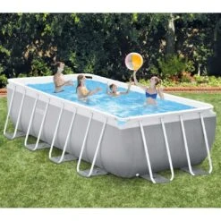 Intex Prism Frame Rectangular Pool Set 488x244x107cm Grau 17 Intex Prism Frame Rectangular Pool Set 488x244x107cm Grau -Deutschland Wellness Gart Verkaufs-Shop 1342916 9