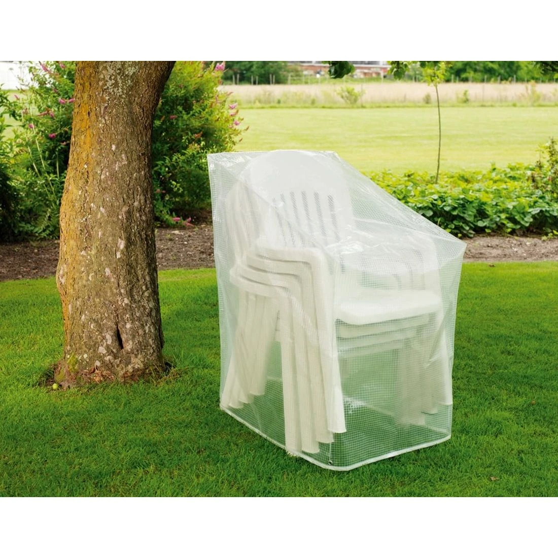 Heinemeyer Gartenstuhl Schutzhülle Gitterfolie Transparent 1 Heinemeyer Gartenstuhl Schutzhülle Gitterfolie Transparent