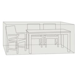 Zebra Gartenmöbel-Set Schutzhülle 275x175x80cm PVC Outdoorgewebe Schwarz