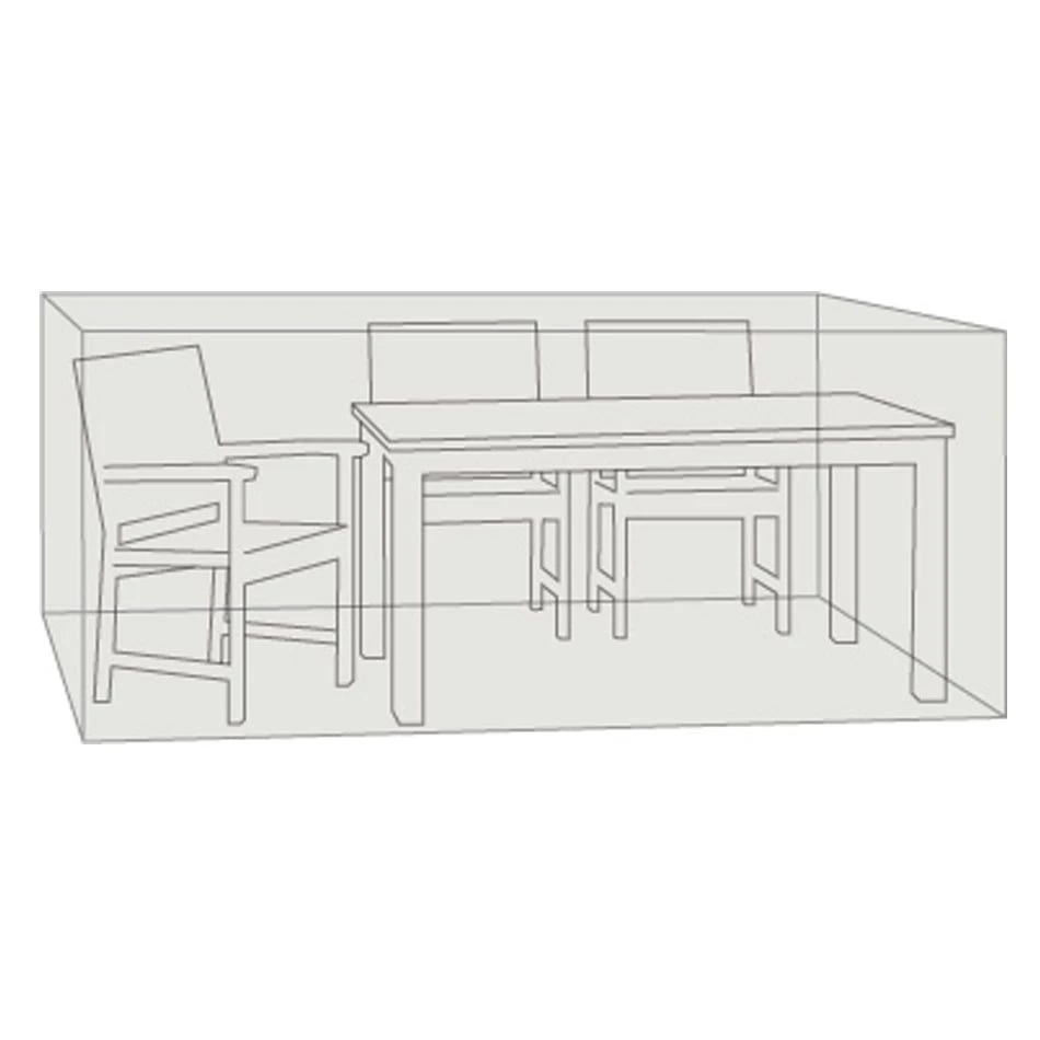 Zebra Gartenmöbel-Set Schutzhülle 275x175x80cm PVC Outdoorgewebe Schwarz 1 Zebra Gartenmöbel-Set Schutzhülle 275x175x80cm PVC Outdoorgewebe Schwarz