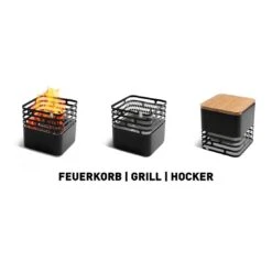 Höfats CUBE Feuerkorb Edelstahl Schwarz -Deutschland Wellness Gart Verkaufs-Shop 891454 4