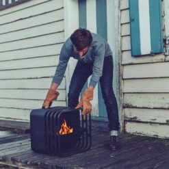 Höfats CUBE Feuerkorb Edelstahl Schwarz -Deutschland Wellness Gart Verkaufs-Shop 891454 6