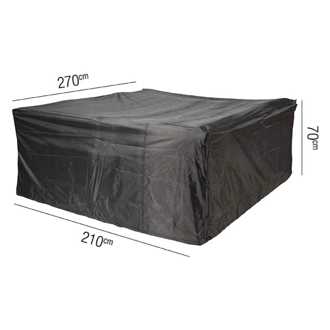 AeroCover Gartenmöbel-Set Schutzhülle 270x210x70cm Polyester Uni Anthrazit 2 AeroCover Gartenmöbel-Set Schutzhülle 270x210x70cm Polyester Uni Anthrazit – Bild 2