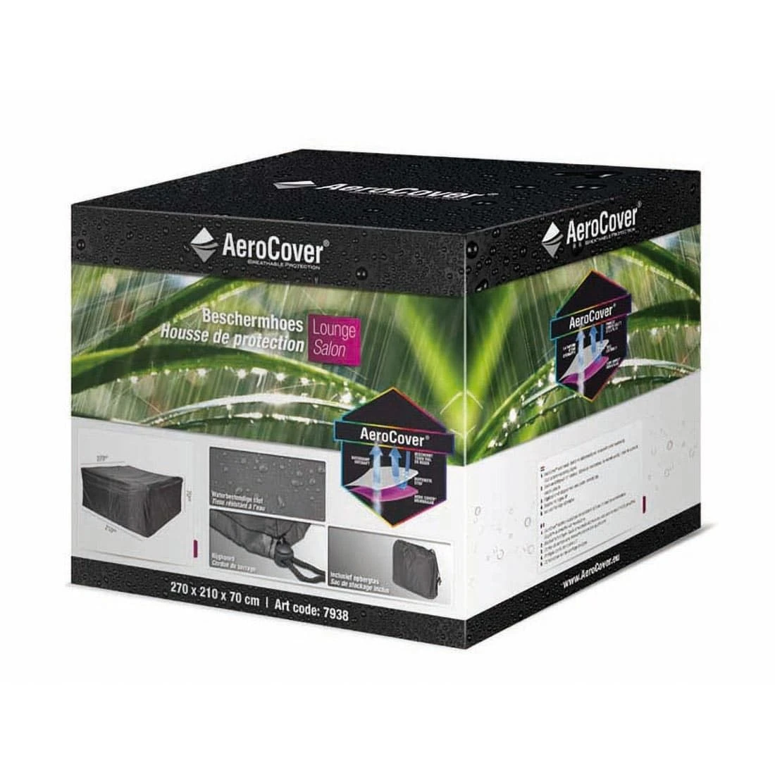 AeroCover Gartenmöbel-Set Schutzhülle 270x210x70cm Polyester Uni Anthrazit 9 AeroCover Gartenmöbel-Set Schutzhülle 270x210x70cm Polyester Uni Anthrazit – Bild 9