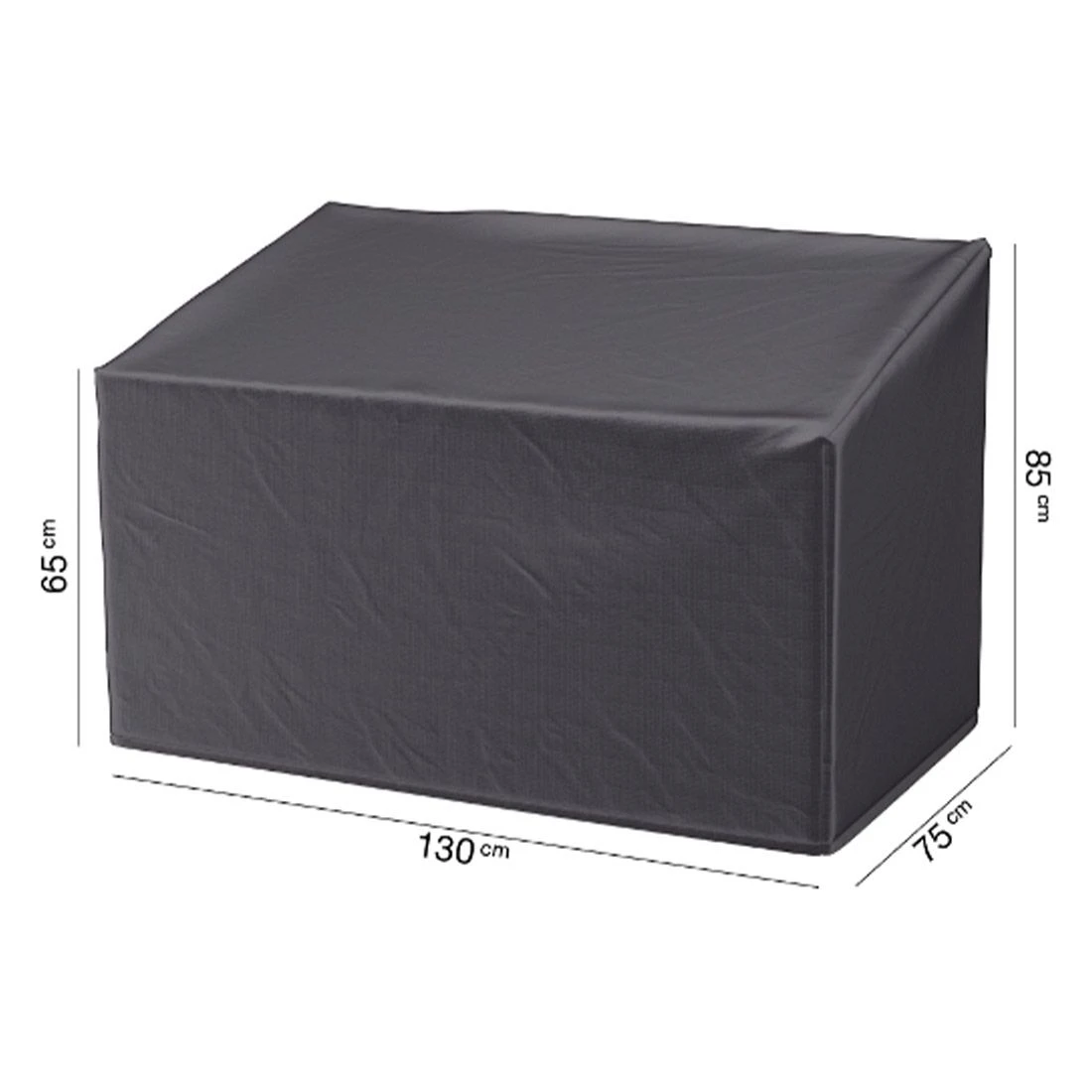 AeroCover Gartenbank Schutzhülle 130x75x65/85cm Polyester Uni Anthrazit 2 AeroCover Gartenbank Schutzhülle 130x75x65/85cm Polyester Uni Anthrazit – Bild 2