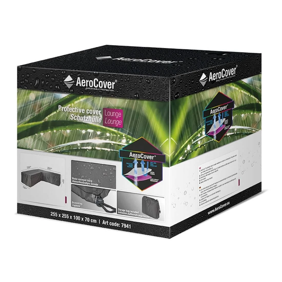 AeroCover Schutzhülle Für Ecklounge 255x255x100x70cm Polyester Uni Anthrazit 8 AeroCover Schutzhülle Für Ecklounge 255x255x100x70cm Polyester Uni Anthrazit – Bild 8