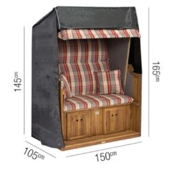 AeroCover Schutzhülle Für Strandkorb 150x105x165cm Polyester Uni Anthrazit