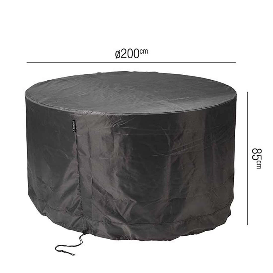 AeroCover Gartenmöbel-Set Schutzhülle Ø200x85cm Polyester Uni Anthrazit 2 AeroCover Gartenmöbel-Set Schutzhülle Ø200x85cm Polyester Uni Anthrazit – Bild 2