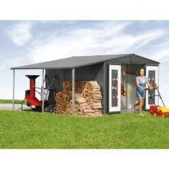 Deutschland Wellness Gart Verkaufs-Shop -Deutschland Wellness Gart Verkaufs-Shop biohort europa seitendach 150x300x170 cm dunkelgrau metallic 1331091 2