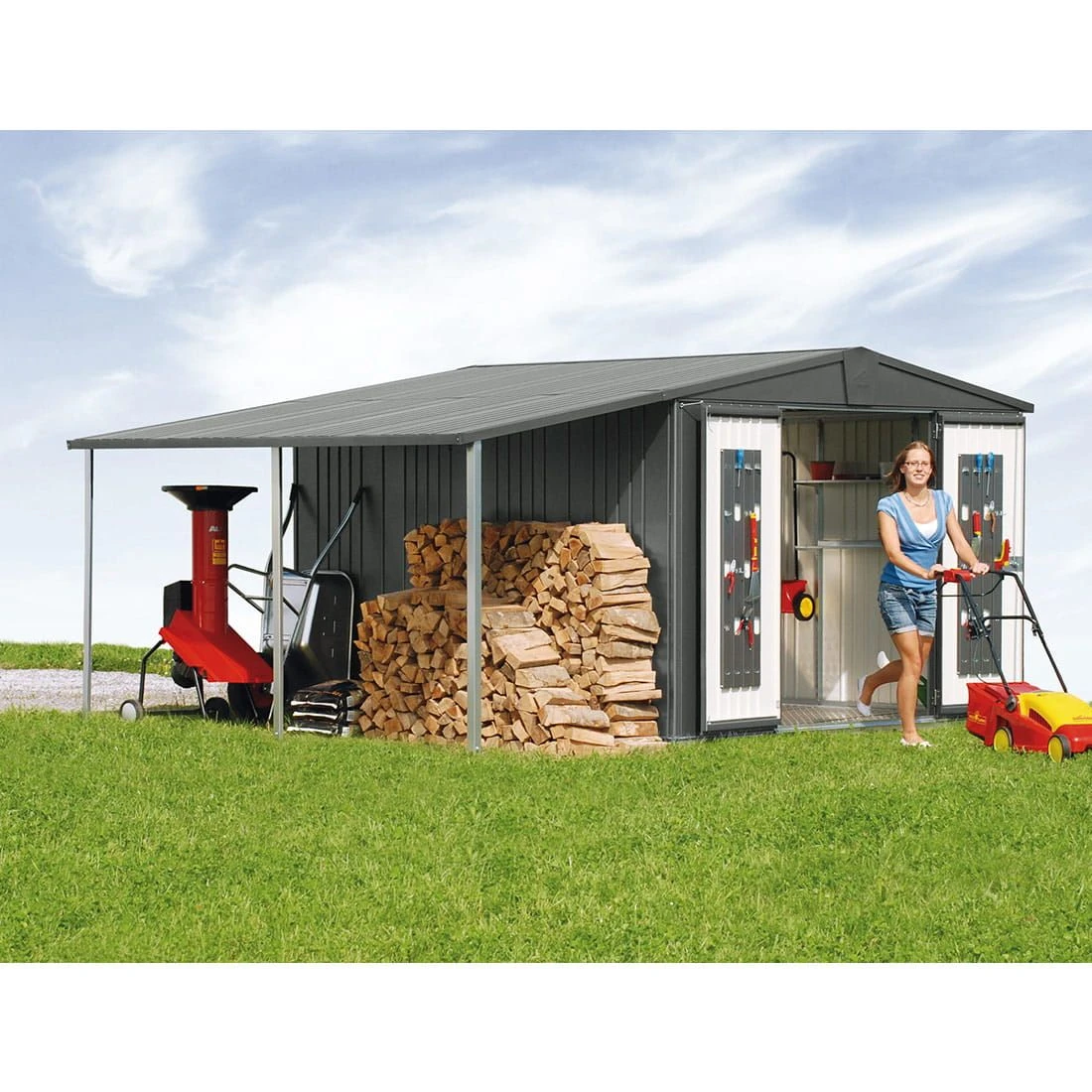 Biohort Europa Seitendach Dunkelgrau-Metallic 2 Biohort Europa Seitendach Dunkelgrau-Metallic – Bild 2