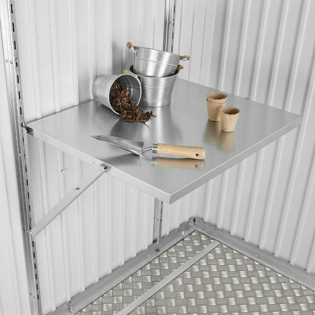 Biohort Klapptisch Zu Gerätehäuser/Geräteschrank 2 Biohort Klapptisch Zu Gerätehäuser/Geräteschrank – Bild 2